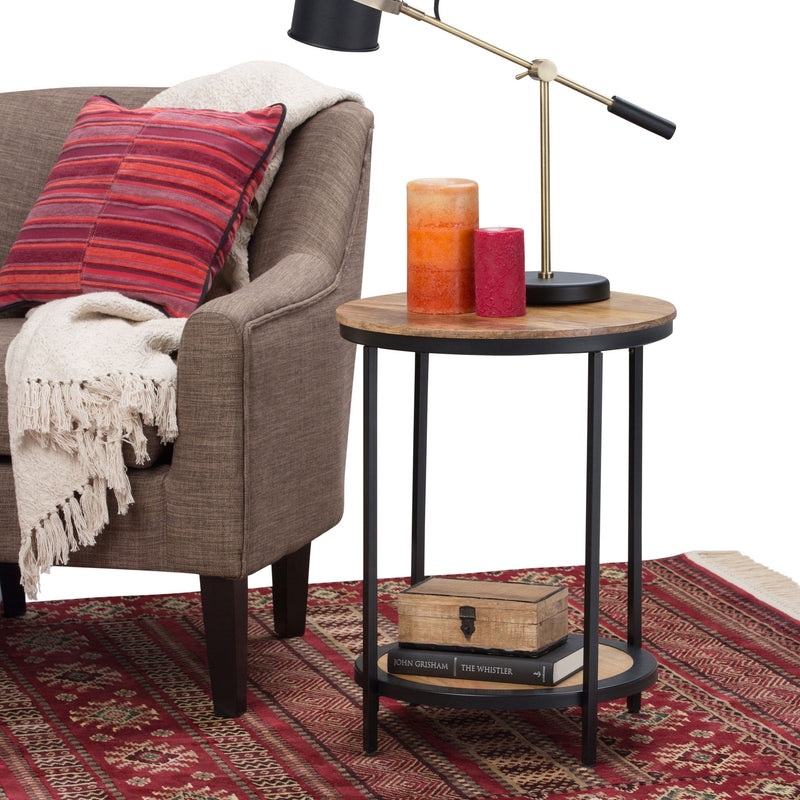 Jenna - Handcrafted Round Side Table - R&R Furniture Gallery (Fountain Valley, CA)