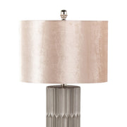 Lumi Source Tania contemporary table lamp with brown and metallic champagne finish, featuring a sleek, modern design.