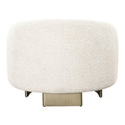 Thrive - Modern Beige Fabric + Antique Brass Accent Chair — view 3