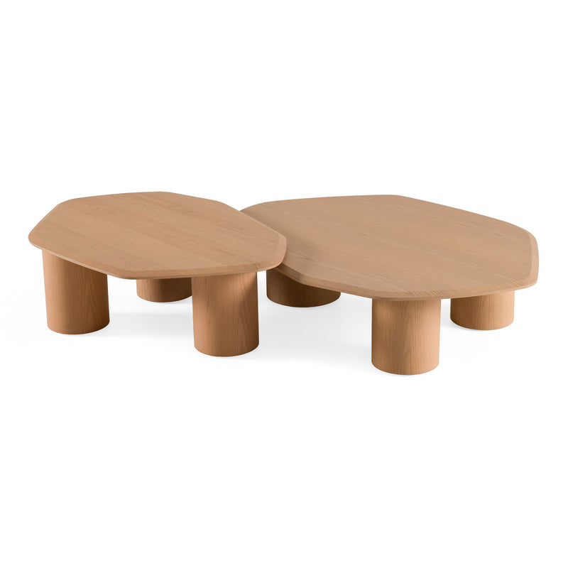 Seymour - Modern White Oak Coffee Table Set — view 2