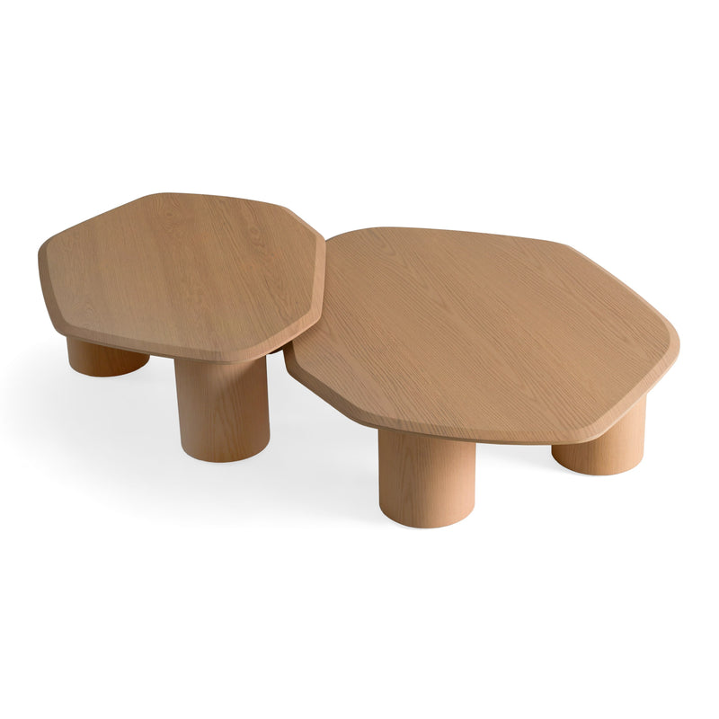 Seymour - Modern White Oak Coffee Table Set — view 4