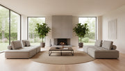Nolden - Modern Grey Fabric Modular 4-Piece Sectional Sofa — view 4