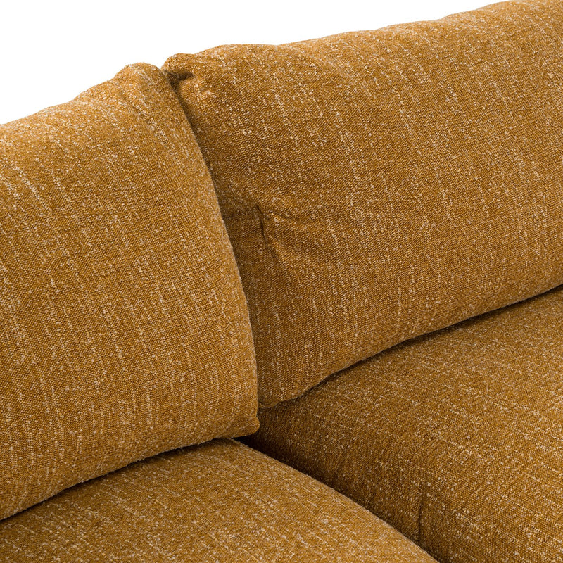 Kinsey - Modern Mustard Fabric Modular Sectional Sofa — view 2