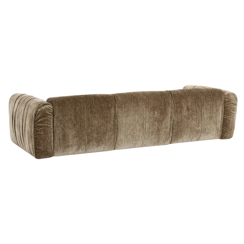 Siegal - Modern Olive Green Fabric Sofa — view 2