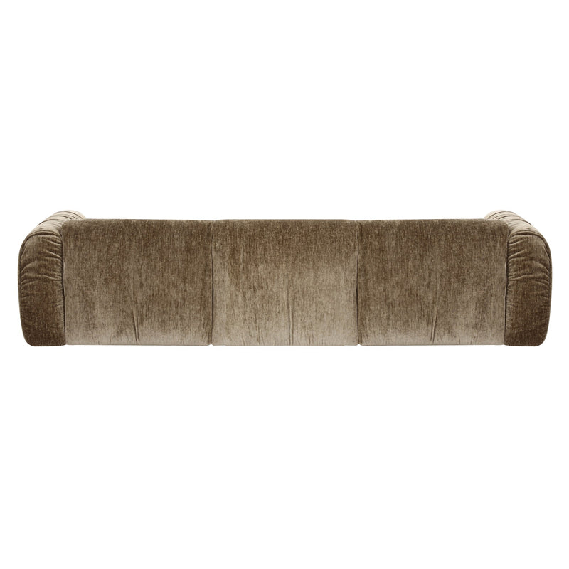 Siegal - Modern Olive Green Fabric Sofa — view 3