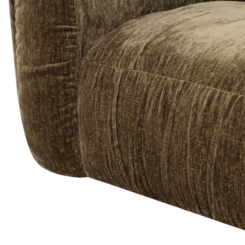 Siegal - Modern Olive Green Fabric Loveseat Sofa — view 4