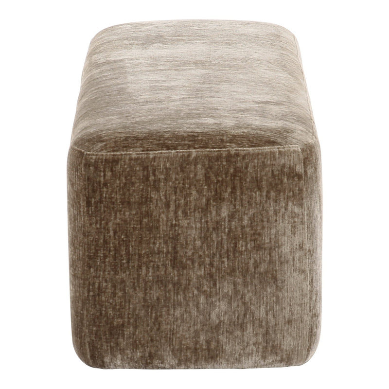 Siegal - Modern Olive Green Fabric Bench — view 2