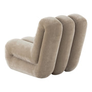 Archie - Modern Taupe Fabric Accent Chair + Ottoman — view 4