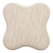 Spiro - Modern Beige Fabric Ottoman — view 2