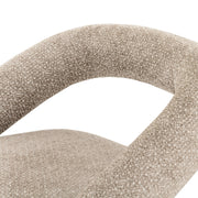 Tony - Modern Beige Fabric Swivel Accent Chair — view 3
