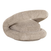 Tony - Modern Beige Fabric Swivel Accent Chair — view 2