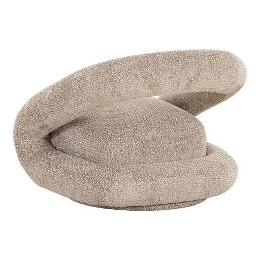 Tony - Modern Beige Fabric Swivel Accent Chair — view 2