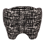 Hurd - Modern Black + Beige Pattern Fabric Accent Chair — view 3