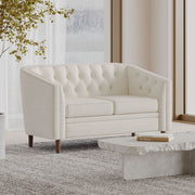 Sophisticated Loveseat With Diamond Stitched Detailing - R&R Furniture Gallery (Fountain Valley, CA)