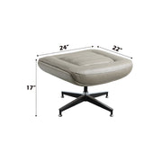 Piran - Ottoman - Twilight Top Grain Leather - R&R Furniture Gallery (Fountain Valley, CA)