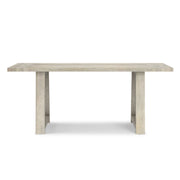 Simpli-Home Whitley dining table with wooden tabletop and sturdy legs, ideal for modern dining rooms.