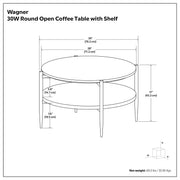 Wagner - Round Marble & Wood Table - R&R Furniture Gallery (Fountain Valley, CA)