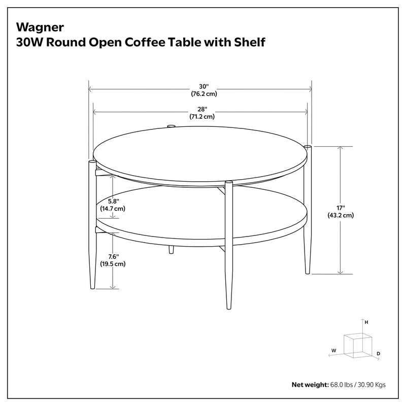 Wagner - Round Marble & Wood Table - R&R Furniture Gallery (Fountain Valley, CA)