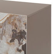 Dunster - Contemporary Beige Ceramic + Metallic Grey Buffet — view 2