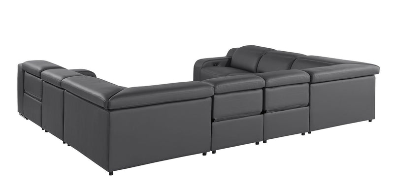 1116 - 8-Piece U-Shaped Sectional Sofa In With 4 Power Recliners & Power Headrests