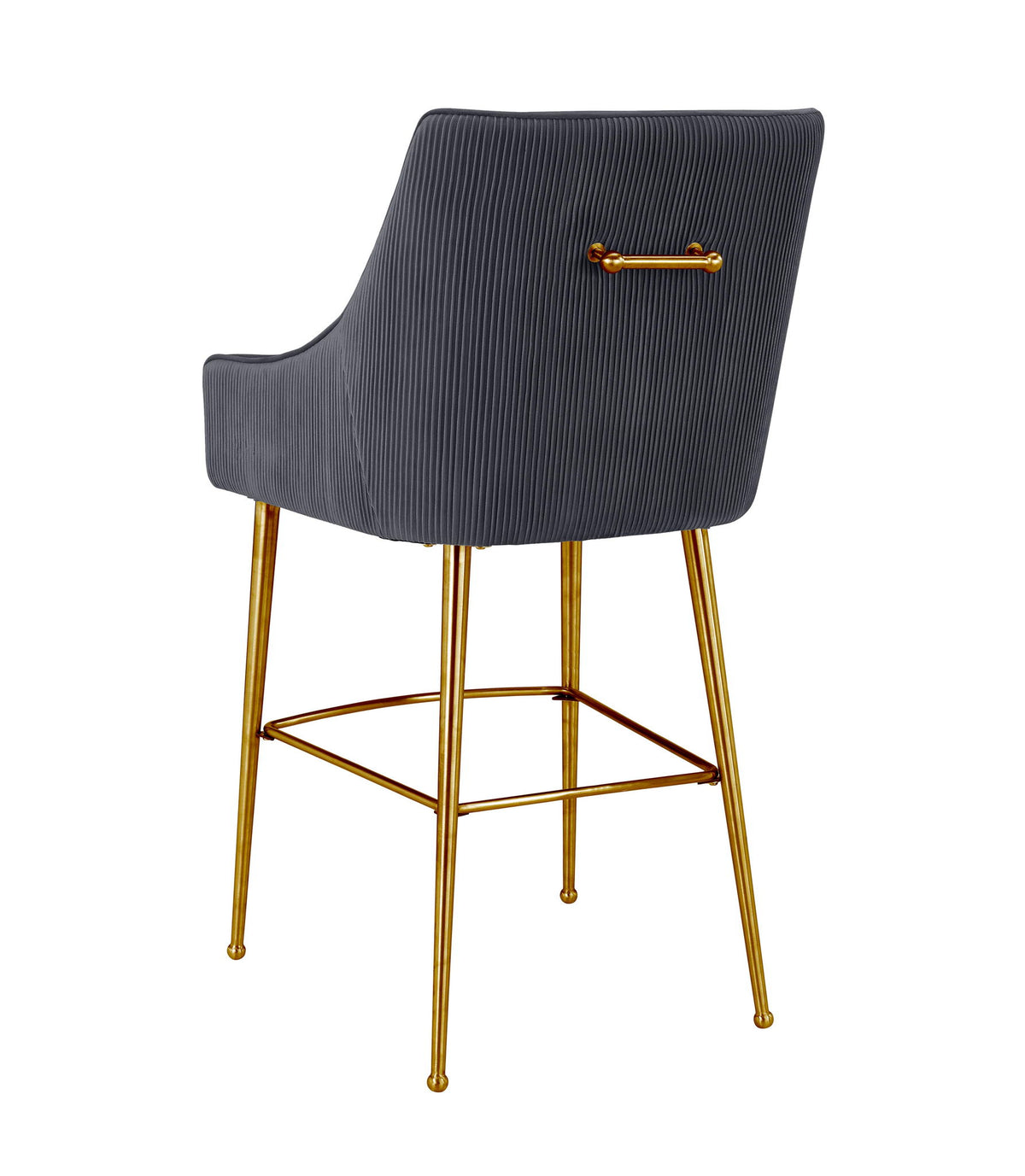 Beatrix - Pleated Velvet Stool - R&R Furniture Gallery (Fountain Valley, CA)