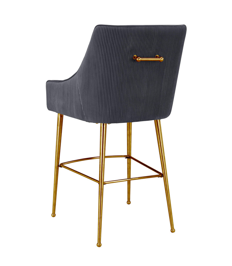 Beatrix - Pleated Velvet Stool - R&R Furniture Gallery (Fountain Valley, CA)