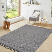 Guros - 8' X 10' Geometric Indoor / Outdoor Area Rug - Gray / White - R&R Furniture Gallery (Fountain Valley, CA)