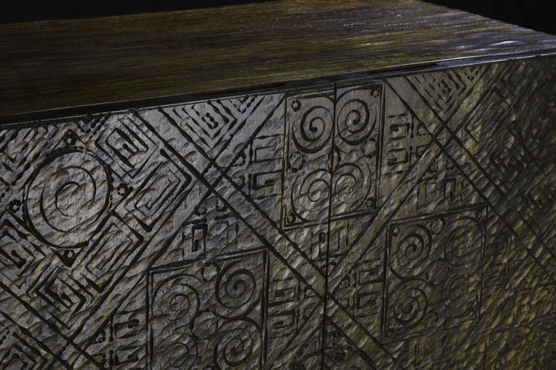 Calvary - Console Table - Gray Stone & Walnut - R&R Furniture Gallery (Fountain Valley, CA)