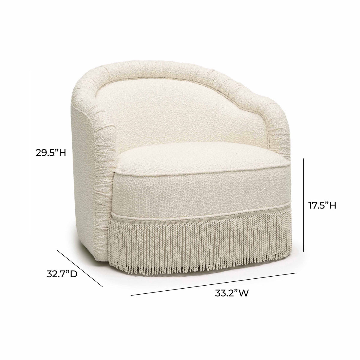 Pamela - Boucle Tassel Lounge Chair - R&R Furniture Gallery (Fountain Valley, CA)