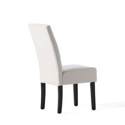 Carter - 5 Tuft Dining Chair With Button Tufted Backrest And Espresso Legs - Ivory - R&R Furniture Gallery (Fountain Valley, CA)