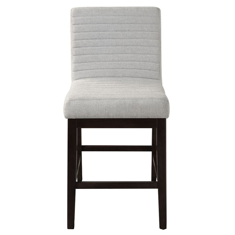Edwyn - Counter Height Chair (Set of 2) - Gray Linen & Espresso - R&R Furniture Gallery (Fountain Valley, CA)
