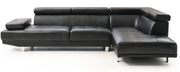 Glory Furniture Riveredge Comfort Sectional sofa with plush cushions and neutral fabric, shown in a modern living room setting.