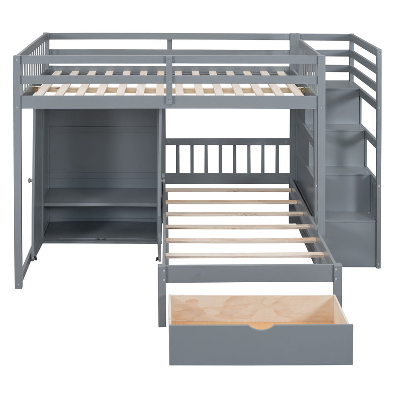 Bunk Bed With Wardrobe, Drawers - R&R Furniture Gallery (Fountain Valley, CA)