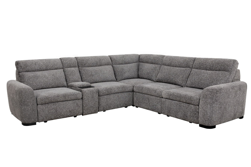 Parker Living Kline reclining sectional sofa with plush cushions and fabric upholstery, shown in a modern living room setting.