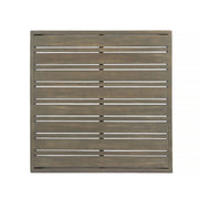 Rustic gray Noble House Oana Brava coffee table with slat panel design, showcasing a sturdy wooden construction and modern style.