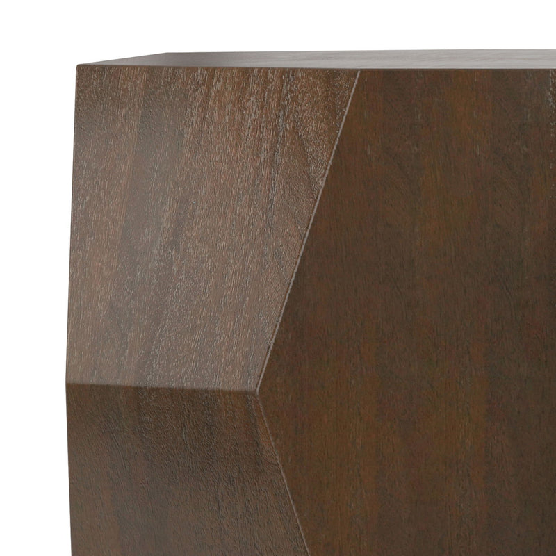 Eisley - Coffee Table With Geometric Design, - Walnut - R&R Furniture Gallery (Fountain Valley, CA)