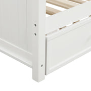 White Twin Size Daybed with matching Twin Size Trundle by DreamHaus, featuring clean lines and a modern design.