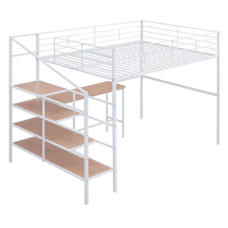 Loft Bed With Desk And Lateral Storage Ladder - R&R Furniture Gallery (Fountain Valley, CA)