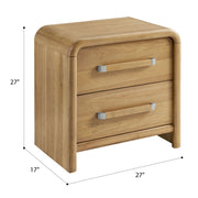2 Drawer Nightstand With USB Charging - Brown - R&R Furniture Gallery (Fountain Valley, CA)