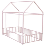Metal Bed House Bed Frame With Fence - R&R Furniture Gallery (Fountain Valley, CA)