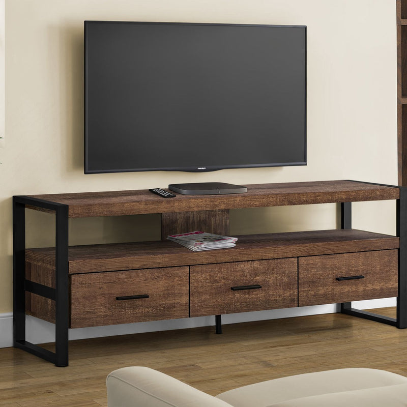 TV Stand, Console, Media Entertainment Center, Storage Drawers, Modern - R&R Furniture Gallery (Fountain Valley, CA)