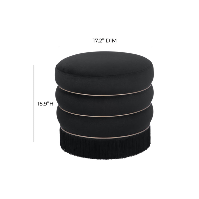 Lakka - Velvet Ottoman - R&R Furniture Gallery (Fountain Valley, CA)