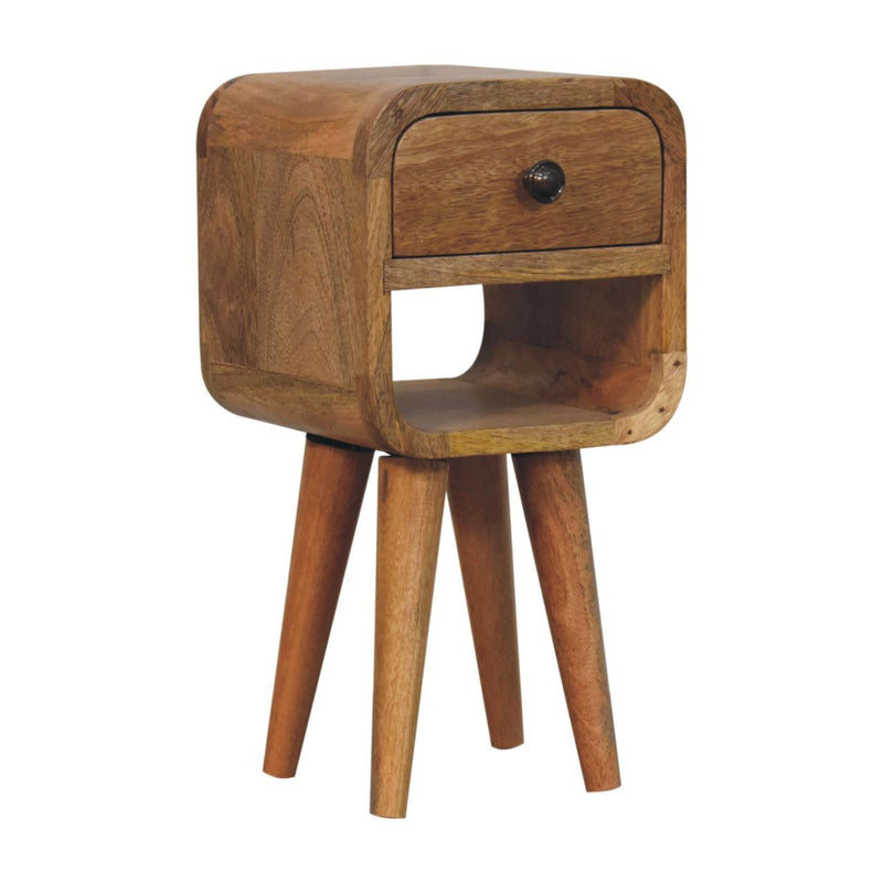 Mini California Curved Nightstand Wth Lower Slot - R&R Furniture Gallery (Fountain Valley, CA)