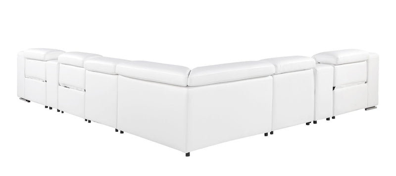 1116 - 8-Piece L-Shaped Sectional Sofa In With 3 Power Recliners & Power Headrests