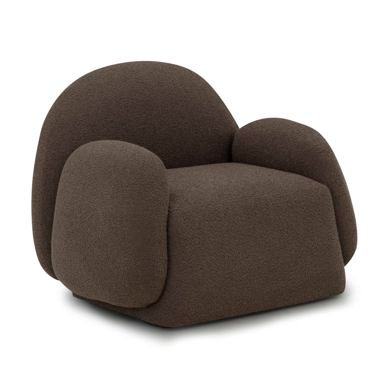 TOV Furniture Marius accent arm chair with plush upholstery and modern design, featuring a sleek wooden frame and comfortable seating.