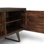 Lowry - TV Media Stand - Distressed Charcoal Brown - R&R Furniture Gallery (Fountain Valley, CA)