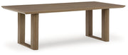 Serene Bay - Rectangular Dining Table With Umbrella Option - Dark Brown - R&R Furniture Gallery (Fountain Valley, CA)