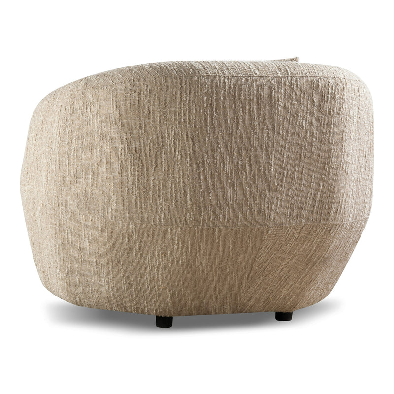 Belinda - Modern Beige Fabric Accent Chair — view 2