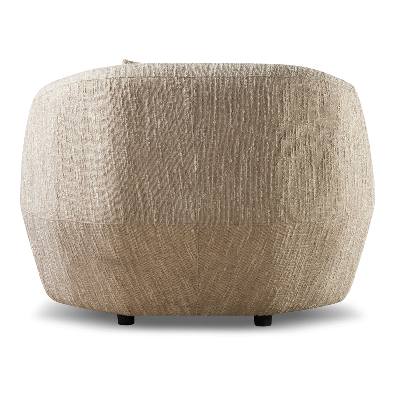 Belinda - Modern Beige Fabric Accent Chair — view 3