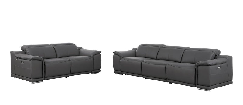 9762 - 5-Piece Modular Power Reclining Sofa And Loveseat Set With 5 Power Recliners In